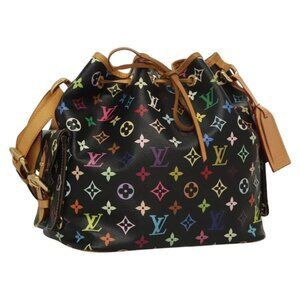 LOUIS VUITTON Monogram Multicolor Petit Noe Bag Black M42230 LV Auth PP401A